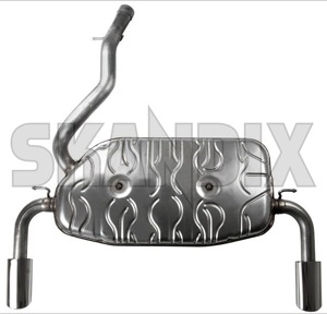 Rear Silencer 31261685 (1064502) - Volvo S40 (2004-), V50 - end silencer rear silencer Genuine allwheel all wheel awd clamp double double  doubleexhaust doublepipeexhaust doublepipes drive exhaust for pipe pipes rolled two vehicles with xwd