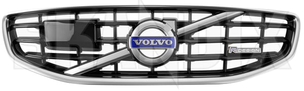 Gitter, Kühlergrill mit Emblem 31323100 (1066469) - Volvo S60, V60 (2011-2018) - Keywords: frontgrille gitter gitter kuehlergrill mit emblem grille kuehlergrille kuelergril kuelergrill Original emblem fahrzeuge fuer kollisionswarnsystem mit modell rdesign r design