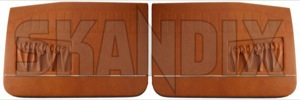 Interior door panel front brown Kit for both sides  (1066803) - Volvo 120, 130, 220 - covering covers door cards interior door panel front brown kit for both sides upholstery Own-label 519 555 519555 519 555 both brown drivers for front kit left passengers right side sides