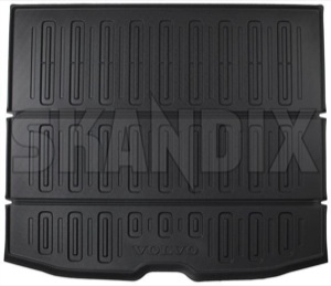 Trunk mat black (offblack) Synthetic material 39851597 (1067427) - Volvo XC60 (-2017) - trunk mat black offblack synthetic material Genuine offblack  offblack  black bowl high mat material plastic synthetic