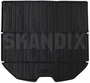 Trunk mat black (offblack) Synthetic material 39869332 (1067854) - Volvo V60 (2011-2018), V60 CC (-2018) - trunk mat black offblack synthetic material Genuine offblack  offblack  black bowl high mat material plastic synthetic