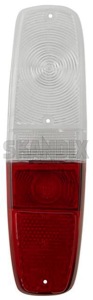 Lens, Combination taillight right  (1068320) - Volvo 140, 200 - backlightlens lens combination taillight right scatter glass taillamplens taillightlens Own-label right whitewhitered white white red