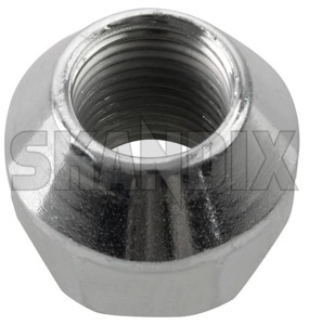 Wheel nut Zinc-coated 87699 (1068561) - Volvo 120, 130, 220, 140, 164, 200, P1800, P1800ES, PV, PV, P210 - 1800e p1800e wheel nut zinc coated wheel nut zinccoated Own-label 19 righthand right hand thread with zinccoated zinc coated