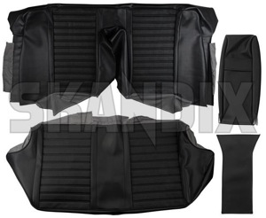 Upholstery Rear seat Seat surface Back rest black Kit  (1068900) - Volvo 120 130 - upholstery rear seat seat surface back rest black kit Own-label 168 503 168503 168 503 back backrest backseats bench black cushion fond kit lower rear rearbench rearseats rest seat seatback seats surface upper