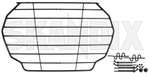 Cargo divider grill 31470448 (1070085) - Volvo XC90 (2016-) - boot grill cargo barrier cargo divider grill dog guard load compartment divider loadrestraint mesh load restraint mesh protective steel grill trunk Genuine addon add on charcoal material with
