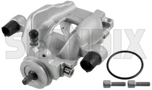 Brake caliper Rear axle left 36003032 (1070098) - Volvo S60 (2019-), S90, V90 (2017-), V60 (2019-), V60 CC (2019-), V90 CC, XC60 (2018-), XC90 (2016-) - brake caliper rear axle left Genuine 17 17inch 18 18inch 320 320mm 340 340mm axle bolts control exchange guide handbrake inch internally left mm part rear vented without