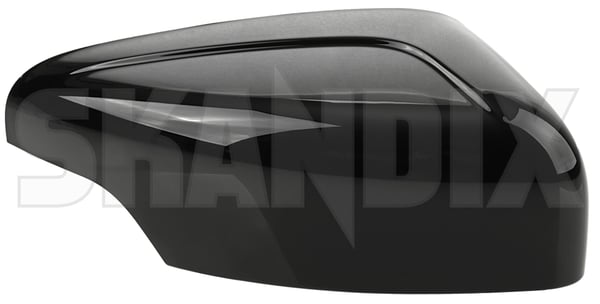 Cover cap, Outside mirror right black 39854912 (1070314) - Volvo XC60 (-2017) - Keywords: cover cap outside mirror right black mirrorblinds mirrorcovers Genuine 019 black painted right
