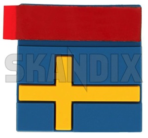 Emblem Swedish flag  (1070318) - universal  - badges emblem swedish flag Genuine banner flag rubber sverige sweden swedish