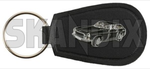 Key fob Volvo P1800ES black  (1071088) - universal  - key fob volvo p1800es black key sleeve Own-label 40 40mm 65 65mm black metal mm p1800es vinyl volvo