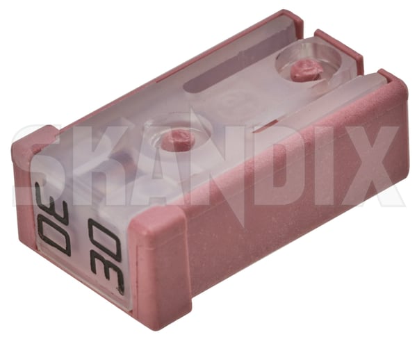 Fuse 30 A 31346534 (1071241) - Volvo C40/EC40, Polestar 1, Polestar 2, S60, V60, V60 CC (2019-), S90, V90 (2017-), V90 CC, XC40/EX40, XC60 (2018-), XC90 (2016-) - Keywords: ampere automotive fuses fuse 30 a Genuine 30 30a a pink