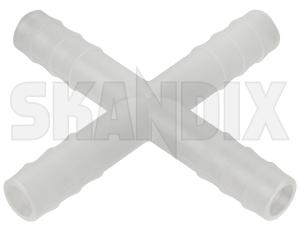 Cross-Piece 8 mm Synthetic material  (1071531) - universal  - coupling cross piece 8 mm synthetic material crosspiece 8 mm synthetic material crosspipe cross pipe hose connector pieces xpipe x pipe Own-label 8 8mm material mm plastic synthetic