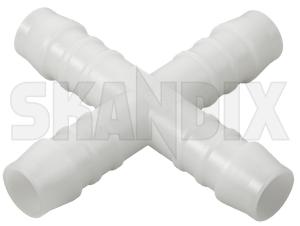 Cross-Piece 12 mm Synthetic material  (1071533) - universal  - coupling cross piece 12 mm synthetic material crosspiece 12 mm synthetic material crosspipe cross pipe hose connector pieces xpipe x pipe Own-label 12 12mm material mm plastic synthetic