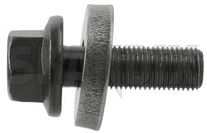 Central bolt 30711971 (1071619) - Volvo C30, S40, V50 (2004-), S60, V60 (2011-2018), S80 (2007-), V70 (2008-), XC60 (-2017) - belt pulley bolts central bolt crankshaft center screws dampener vibration dampers screws Genuine bolt do more not once part stretch than use