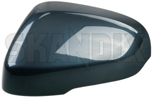 Cover cap, Outside mirror left blue 39839476 (1072157) - Volvo V40 (2013-), V40 CC - cover cap outside mirror left blue mirrorblinds mirrorcovers Genuine 723 blue electronically foldable left painted