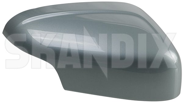 Cover cap, Outside mirror right celestial blue pearl 39853582 (1072235) - Volvo C30, C70 (2006-), S40, V50 (2004-), S80 (2007-), V40 (2013-), V40 CC, V70 (2008-) - Keywords: cover cap outside mirror right celestial blue pearl mirrorblinds mirrorcovers Genuine 474 blue celestial electronically foldable not painted pearl right