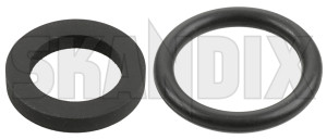 Seal, Drain valve condensate Kit  (1073215) - Volvo C30, C70 (2006-), S40, V50 (2004-), S60 (2011-2018), S80 (2007-), V40 (2013-), V40 CC, V60 (2011-2018), V70 (2008-), V70, XC70 (2008-), XC60 (-2017), XC70 (2008-) - diesel filter seals fuel filter condensate drain cock gaskets packning seal drain valve condensate kit sealing water condensation skandix SKANDIX diesel filter fuel fuelfilter kit