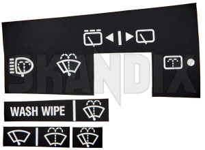 Information sign Signs Window wiper switch  (1073241) - Volvo 200 - information sign signs window wiper switch labels signs stickers Own-label adhesive decal film foil kit selfadhesive self adhesive signs sticker switch window wiper