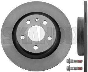 Brake disc Rear axle non vented 32300124 (1074856) - Volvo XC40/EX40 - brake disc rear axle non vented brake rotor brakerotors rotors Genuine 15 15inch 2 280 280mm additional axle brake caliper carrier for inch info info  mm non note pieces please rear rk04 screw solid vented with