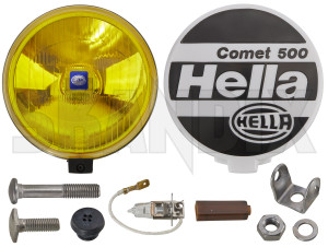 Spotlight yellow round 12 V  (1075757) - universal Classic - auxiliary lights driving lamps spotlight yellow round 12 v Own-label 12 12v 163 163mm bulb cap cover covering h3 included material mm plastic round synthetic v with yellow