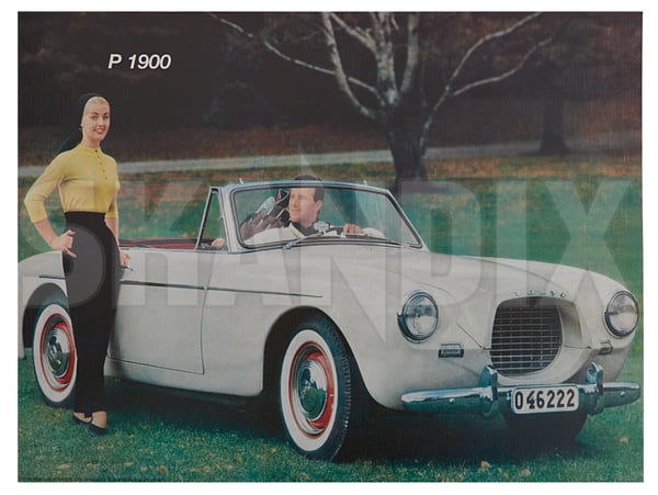 Poster Volvo P1900  (1075845) - Volvo universal - Keywords: picture poster volvo p1900 print Own-label 30 30cm 40 40cm cm p1900 volvo