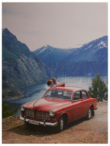 Poster Volvo P122S red  (1075849) - Volvo 120 130, universal - picture poster volvo p122s red print Own-label 30 30cm 40 40cm cm p122s red volvo