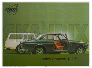 Poster Volvo P122S green  (1075861) - Volvo 120, 130, 220, universal - picture poster volvo p122s green print Own-label 30 30cm 40 40cm cm green p122s volvo