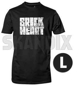 T-Shirt BRICK IN MY HEART L  (1075920) - Volvo universal - t shirt brick in my heart l tshirt brick in my heart l Own-label 1/2 12 1 2 arm black brick heart in l my roundneck