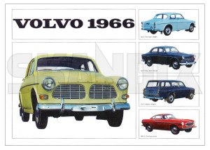 Postcard Volvo models 1966  (1075939) - Volvo universal - postcard volvo models 1966 postcards Own-label 1966 a5 din models volvo