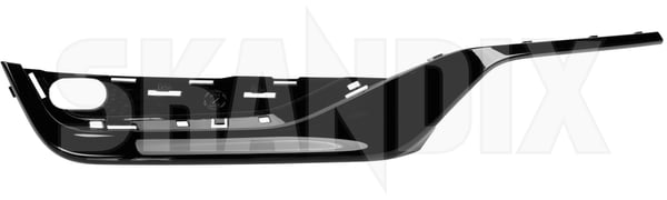 Cover, Bumper front right black 31383469 (1075981) - Volvo S60, V60 (2011-2018) - Keywords: cover bumper front right black skirts Genuine black front right tw02