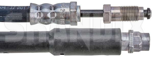 Brake hose Front axle left 32246001 (1076082) - Volvo S90 (2017-), V90 (2017-), V90 CC - ОЕ-Numbers: 31362776, 31678088, 32221397 - Keywords: brake hose front axle left Genuine axle front left rb01