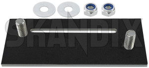 Repair kit, Bumper reinforcement rear fits left and right  (1076160) - Volvo 200 - bumper bars bumpers rails crashbar fender brackets reinforcements repair kit bumper reinforcement rear fits left and right repair solution set support carriers skandix SKANDIX and canada fits left rear right usa without