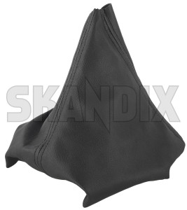 Gear lever gaiter black Leather 9143681 (1076264) - Volvo 900 - gear lever gaiter black leather selector gaiter shift stick collar shifter boot Genuine black leather