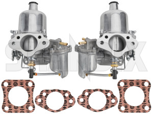Carburettor SU HS6 Kit 2 Pcs  (1077024) - Volvo 120, 130, 220, 140, P1800, PV - 1800e carburetor carburettor su hs6 kit 2 pcs p1800e Own-label 2 2pcs air carburetor carburettor choke connection distributor double dual filter flange for holes hs6 ignition kd kit manual new part pcs stage su swinging twin two twostage type vacuum with