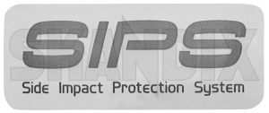 Information sign SIPS - Side Impact Protection System 3536465 (1077426) - Volvo 850, 900 - information sign sips  side impact protection system information sign sips side impact protection system labels signs stickers Genuine      impact protection side sips system