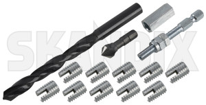 Repair tool set, Thread for injector fastening screw  (1078256) - Volvo C30, C70 (2006-), S40, V50 (2004-), S60 (-2009), S60, V60, S60 CC, V60 CC (2011-2018), S80 (2007-), S80 (-2006), V70 P26, XC70 (2001-2007), V70, XC70 (2008-), XC60 (-2017), XC90 (-2014) - clampings clamps cylinder head thread repair injection valves injector mountings injektor repair tool set thread for injector fastening screw skandix SKANDIX 