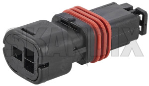 Plug housing Blade terminal sleeve 9148116 (1078953) - Volvo 900, S40, V40 (-2004), S90, V90 (-1998) - plug housing blade terminal sleeve Genuine 3 3terminal aiming black blade bladereceptacles bladesliders connectors control control  flat for headlight male pin plugs sleeve sleeves terminal terminals