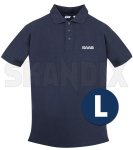 Polo Shirt SAAB L  (1079169) - Saab universal - polo shirt saab l polohemd poloshirt poloshirt  polo shirt shirt Original 1/2 12 1 2 aermellaenge baumwolle blau blauer dunkelblau dunkelblauer herren l saab tshirt t shirt