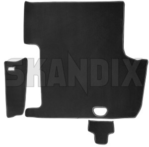 Trunk mat black Textile  (1079173) - Volvo 120 130 - trunk mat black textile skandix SKANDIX black cloth fabric fleece textile woven