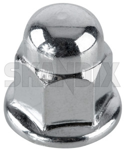 Nut Cap nut with Collar with metric Thread M6 glossy zinc plated 30640833 (1079227) - Volvo universal ohne Classic - nut cap nut with collar with metric thread m6 glossy zinc plated Own-label cap collar glossy m6 metric nut plated thread with zinc