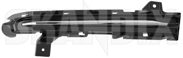 Cover, Bumper front left 31347042 (1079915) - Volvo V40 (2013-) - Keywords: cover bumper front left skirts Genuine daytime for front gr0h headlights jf02 jf03 jm01 jm05 left vehicles without
