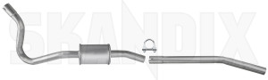 Rear Silencer 9122389 (1080380) - Volvo 120 130 - end silencer rear silencer Own-label clamp pipe round single single  tailpipe with