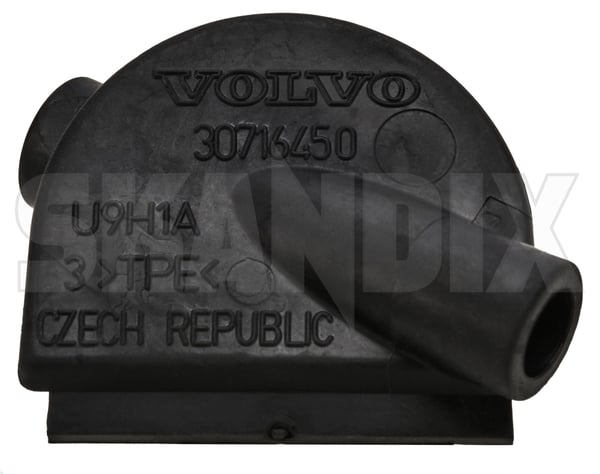Grommet, Hood release cable 30716450 (1080628) - Volvo S80 (2007-), V70 (2008-), XC60 (-2017), XC70 (2008-) - Keywords: bonnet cables bonnet unlocking wires bowden cable grommet hood release cable Genuine