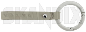 Key fob Ribbon VOLVO beige 32220822 (1081018) - universal  - key fob ribbon volvo beige key sleeve Genuine 9 95 95mm 9mm beige leather mm ribbon ring volvo with