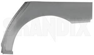 Repair panel, Wheel arch rear left  (1082752) - Saab 9-3 (2003-) - body parts body repair fender panel repair panel wheel arch rear left repair sheet metal repairpanel rustparts table sheet tablesheet wheelarch wing Own-label left rear