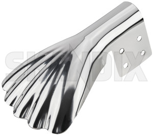 Tailpipe trim paw 5-clawed chromed  (1082770) - Volvo 120, 130, 220, PV - embellisher exhaust tail pipes muffler decor pipes tailpipe covers tailpipe trim paw 5 clawed chromed tailpipe trim paw 5clawed chromed Own-label 5  5clawed 5 clawed chromed paw