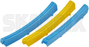 Clip decorative strips, Radiator grille blue-yellow Kit  (1082820) - Volvo S90, V90 (2017-) - clip decorative strips radiator grille blue yellow kit clip decorative strips radiator grille blueyellow kit decorative stripes grid strips grille covers plastic strips sweden Own-label 3 blueyellow blue yellow consisting decorative kit of strips three