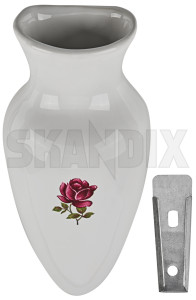 Vase Dashboard rose Ceramic  (1082892) - universal Classic - car vase ceramics porcelain vase retro vase vase dashboard rose ceramic Own-label 120 120mm 60 60mm ceramic mm rose screwed