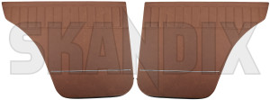 Interior door panel rear brown Kit for both sides  (1083078) - Volvo 120, 130, 220 - covering covers door cards interior door panel rear brown kit for both sides upholstery Own-label 519 555 519555 519 555 both brown drivers for kit left passengers rear right side sides