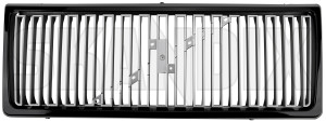 Radiator grill without Rod without Emblem silver 1312656 (1083342) - Volvo 200 - grille radiator grill without rod without emblem silver Own-label black emblem painted rod silver without