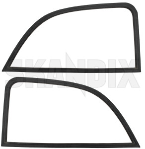 Window Seal Ventilation window Kit for both sides  (1083765) - Volvo 120 130 - gasket packning rubber rubberseal trim window seal ventilation window kit for both sides windows windowseal skandix SKANDIX both drivers flipper for insert kit left metal new passengers quarter rear right side sides style vent ventilation window without